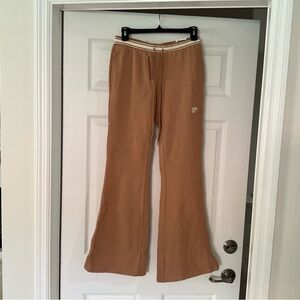 Toffee colored Pink Flared Sweatpants